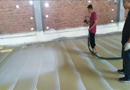 欧陆冷库喷涂机(图1) 欧陆冷库喷涂案例